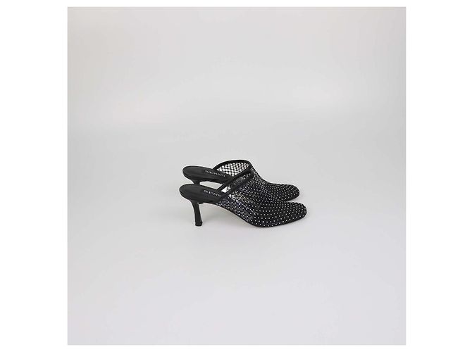 Autre Marque Mules Senso Black Mesh Crystal Pam Nero - vista 3