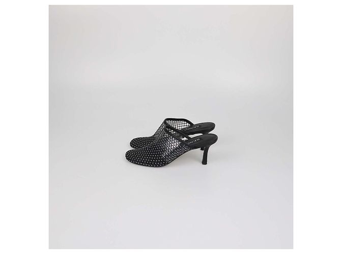 Autre Marque Mules Senso Black Mesh Crystal Pam Nero - vista 4
