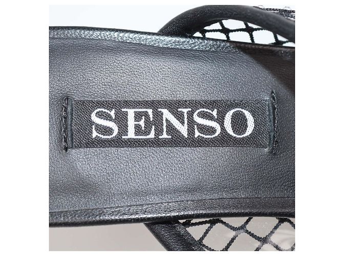 Autre Marque Mules Senso Black Mesh Crystal Pam Nero - vista 6