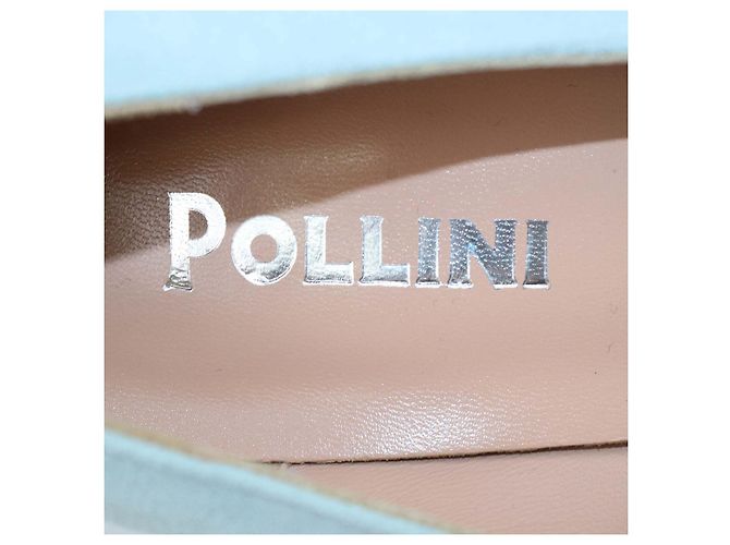 Décolleté Pollini Sky Blue Suede Bling Bling Blu chiaro - vista 6
