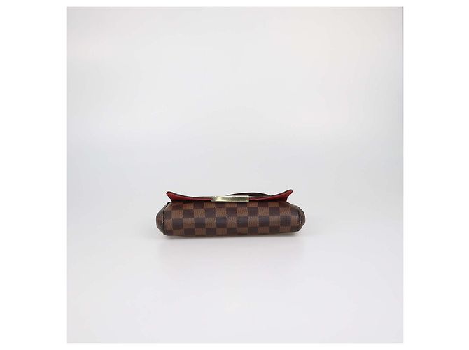 Borsa Louis Vuitton Favorite PM in canvas Damier Ebene Marrone - vista 4