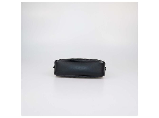 Picca borsa a tracolla GG Marmont in pelle matelassé nera Gucci Nero - vista 4