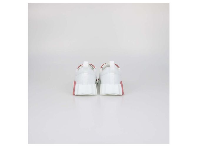 Hermès Sneakers Bouncing in pelle e coccodrillo Blanc / Rose De Venise Hermes Bianco - vista 5