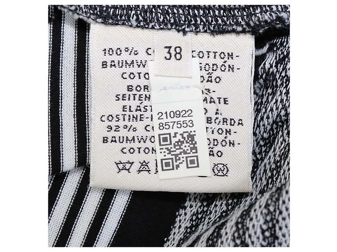 Hermès Top Hermes Black/White Cotton Jacquard Knit Circuit 24 Negro Blanco - vista 6