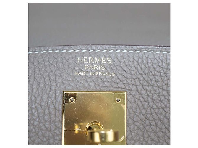 Hermès Borsa Hermes Kelly Retourne 32 in pelle Togo Etoupe con hardware Gold Marrone - vista 5