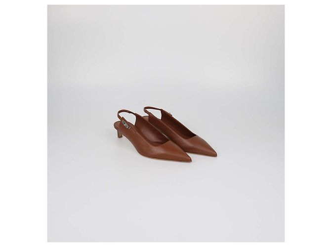 Hermès Hermes Gold Leather Lover 40 Slingback Pumps Golden - Ansicht 2