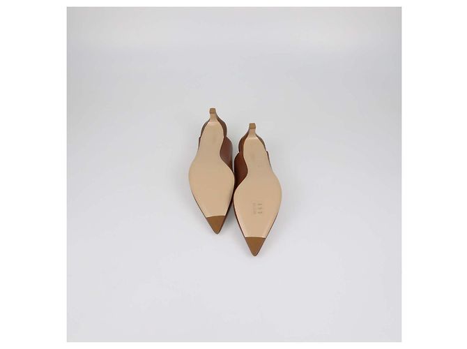 Hermès Hermes Gold Leather Lover 40 Slingback Pumps Golden - Ansicht 6