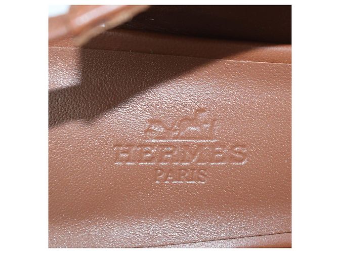 Hermès Hermes Gold Leather Lover 40 Slingback Pumps Golden - Ansicht 7