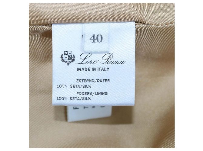 Robe com cinto Roxanne Loro Piana em seda castanha com bolinhas Marrom - vista 6