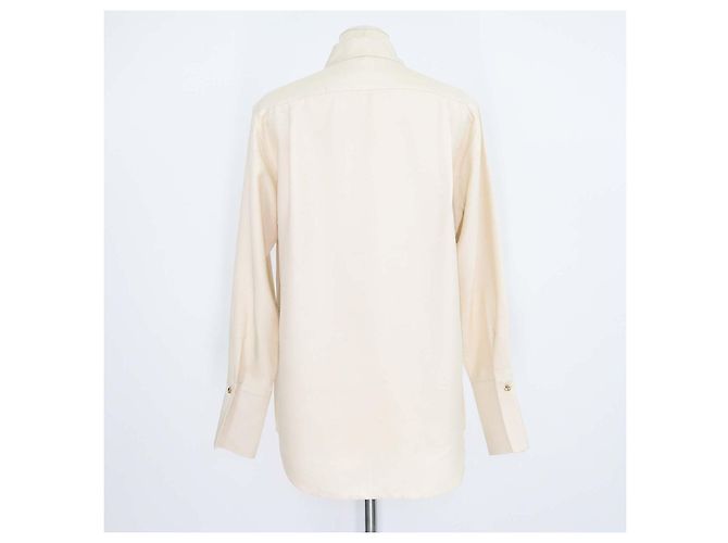 Camicia a maniche lunghe Dunia in seta beige Loro Piana - vista 3