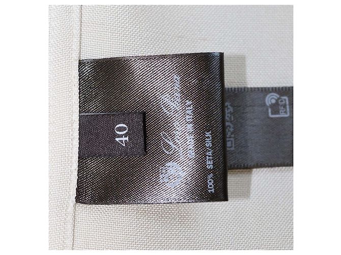 Camicia a maniche lunghe Dunia in seta beige Loro Piana - vista 6