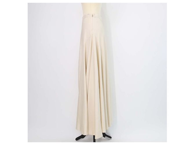 Falda midi Giustina de seda beige Loro Piana - vista 2