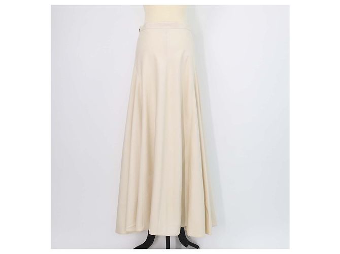 Falda midi Giustina de seda beige Loro Piana - vista 3