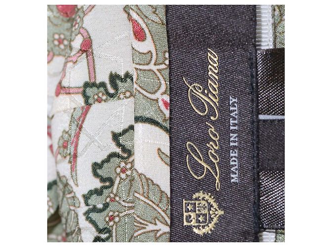 Falda Clea Loro Piana de seda verde con estampado Flower Echoes - vista 5