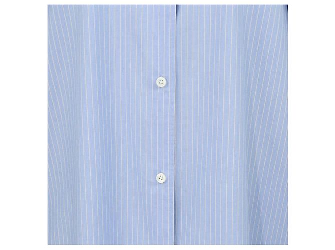 Abito camicia Chihiro in cotone a righe blu The Row - vista 4
