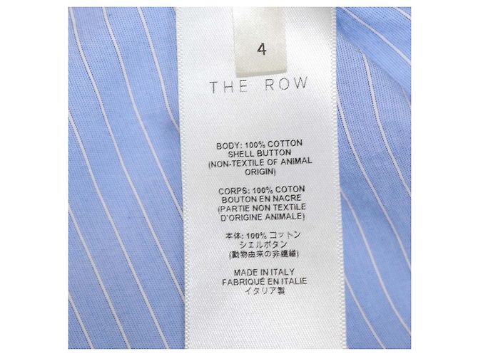 Abito camicia Chihiro in cotone a righe blu The Row - vista 6