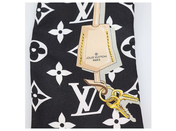 Bandeau Confidential Monogram in seta nera Louis Vuitton Nero - vista 5