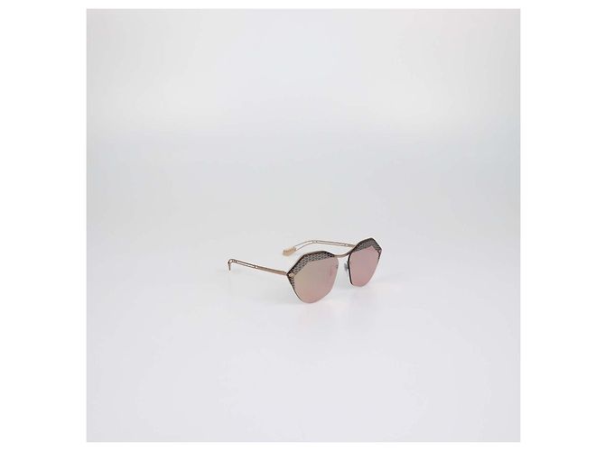 Bulgari Bvlgari Metallic/Silver Mirrored randlose Sonnenbrille Schwarz Golden - Ansicht 2