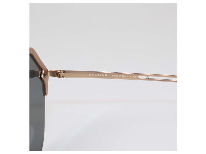 Bulgari Bvlgari Metallic/Silver Mirrored randlose Sonnenbrille Schwarz Golden - Ansicht 5