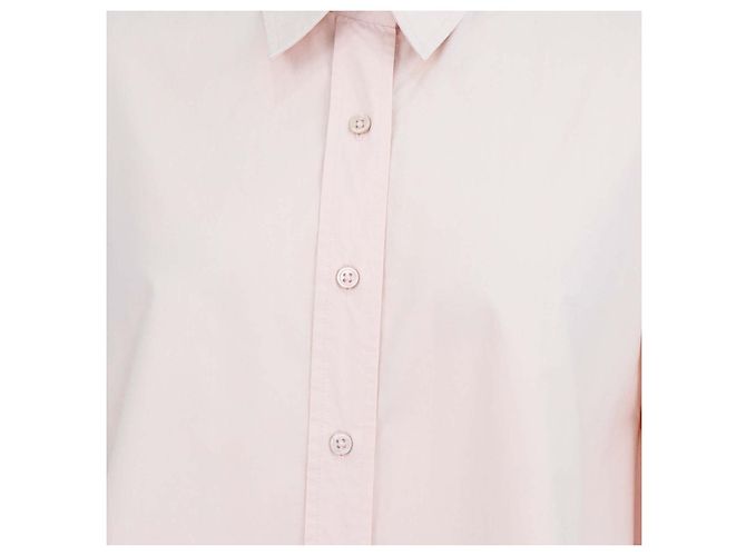 Autre Marque The Frankie Shop Camisa de manga larga de algodón rosa pálido - vista 4
