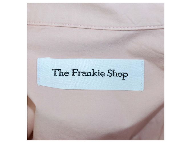 Autre Marque The Frankie Shop Camisa de manga larga de algodón rosa pálido - vista 5