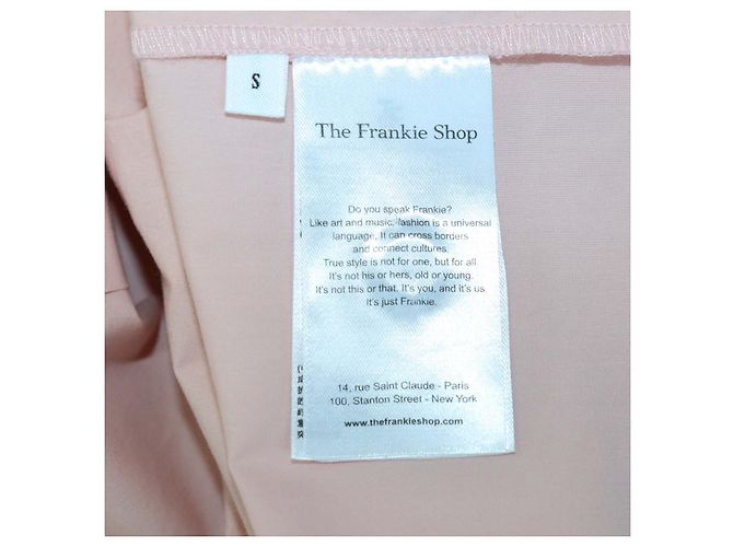 Autre Marque The Frankie Shop Camisa de manga larga de algodón rosa pálido - vista 6