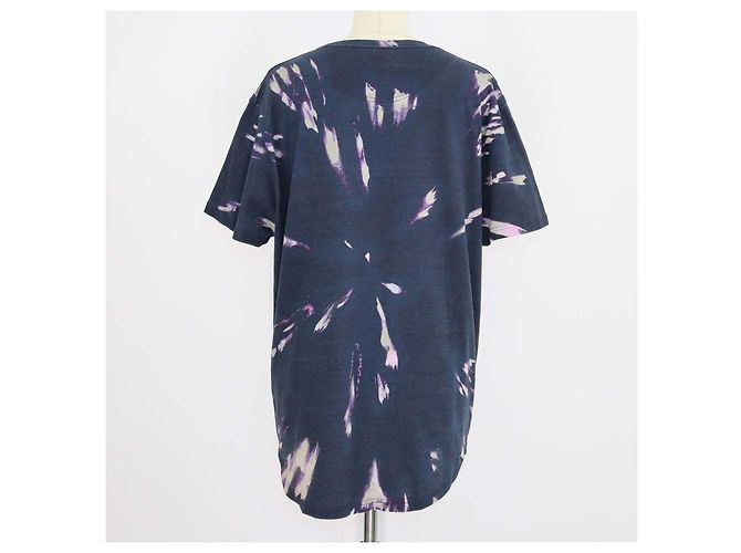 Camiseta Edwige de algodón tie-dye azul marino Isabel Marant Etoile - vista 3