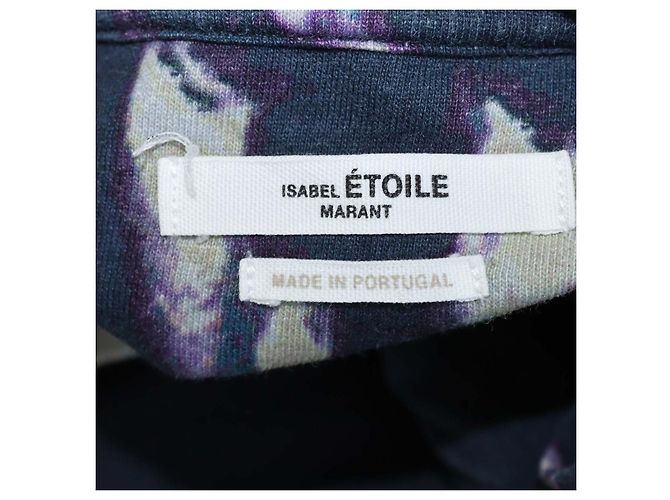 Camiseta Edwige de algodón tie-dye azul marino Isabel Marant Etoile - vista 5