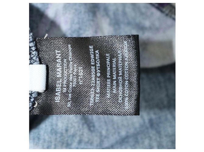 Camiseta Edwige de algodón tie-dye azul marino Isabel Marant Etoile - vista 6