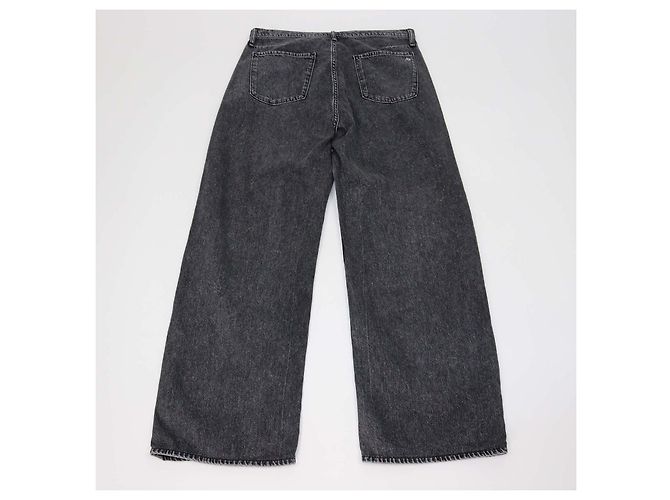 Pantalon Phoebe Wide Leg en denim Wash Black Rag & Bone Noir - vue 2