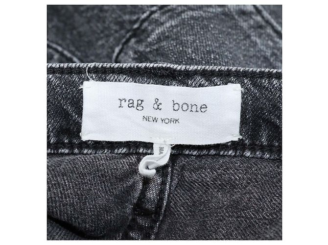 Pantalon Phoebe Wide Leg en denim Wash Black Rag & Bone Noir - vue 5