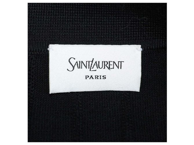 Autre Marque Saint Laurent Polo a maniche lunghe in maglia di lana nera Nero - vista 5