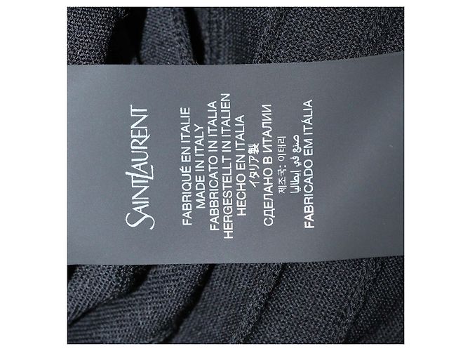 Autre Marque Saint Laurent Polo a maniche lunghe in maglia di lana nera Nero - vista 6