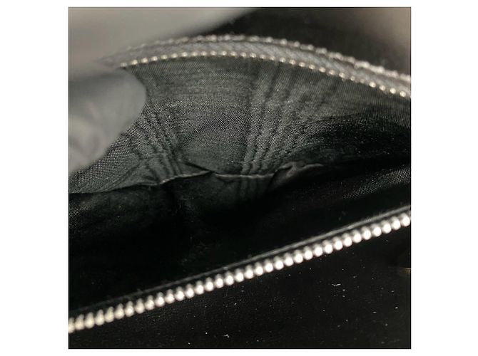 Céline Celine Vintage Leder-Schultertasche/Pochette Schwarz - Ansicht 10