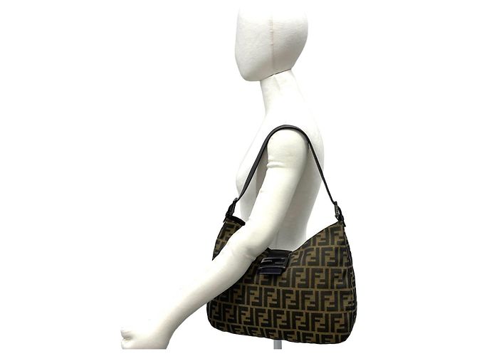 Zucca Fendi Vintage Mamma Bucket Bag Braun Schwarz - Ansicht 2
