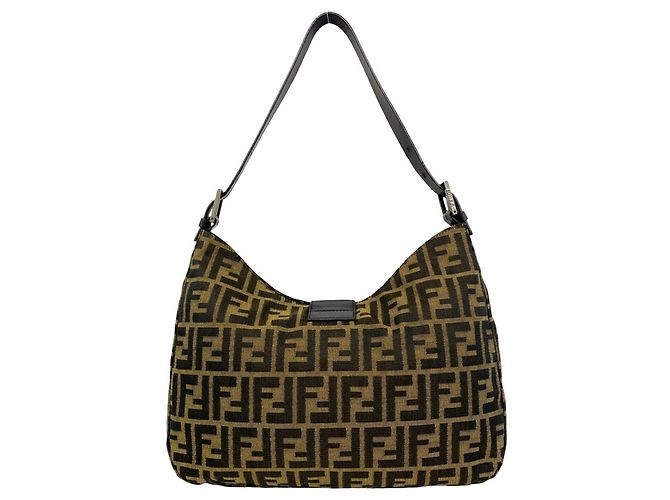 Zucca Fendi Vintage Mamma Bucket Bag Braun Schwarz - Ansicht 3