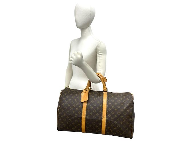 Borsa Boston Louis Vuitton Vintage Keepall 50 Monogram in pelle - vista 2