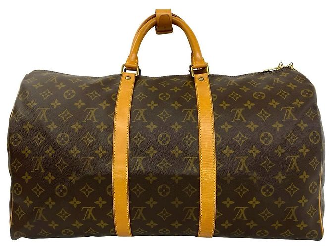 Borsa Boston Louis Vuitton Vintage Keepall 50 Monogram in pelle - vista 3