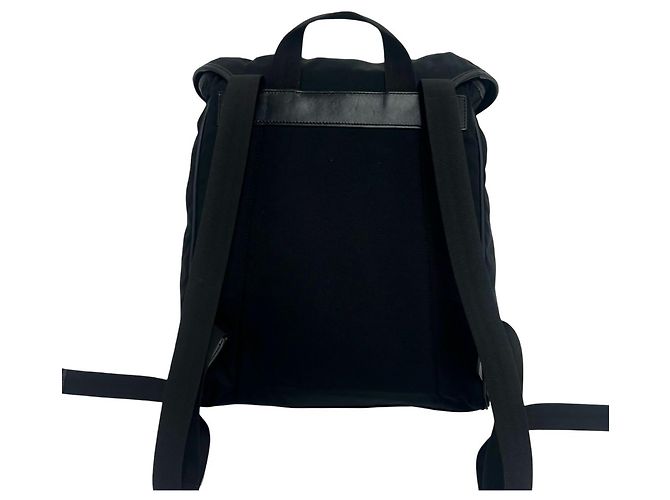 Zaino in nylon e pelle con logo Gucci impresso Nero - vista 3