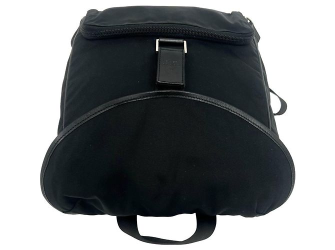 Zaino in nylon e pelle con logo Gucci impresso Nero - vista 4