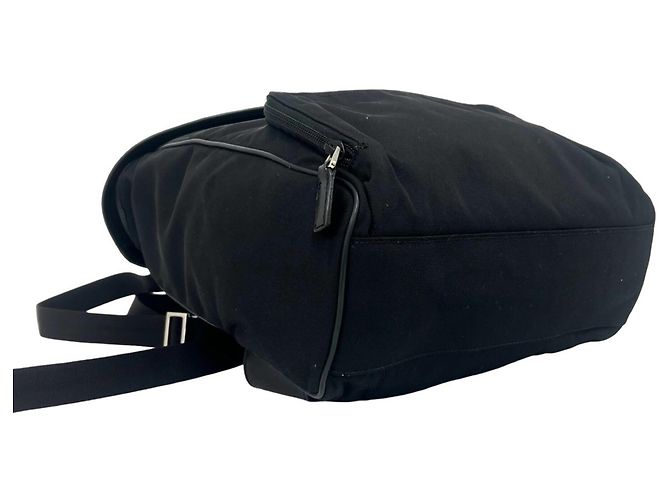 Zaino in nylon e pelle con logo Gucci impresso Nero - vista 7