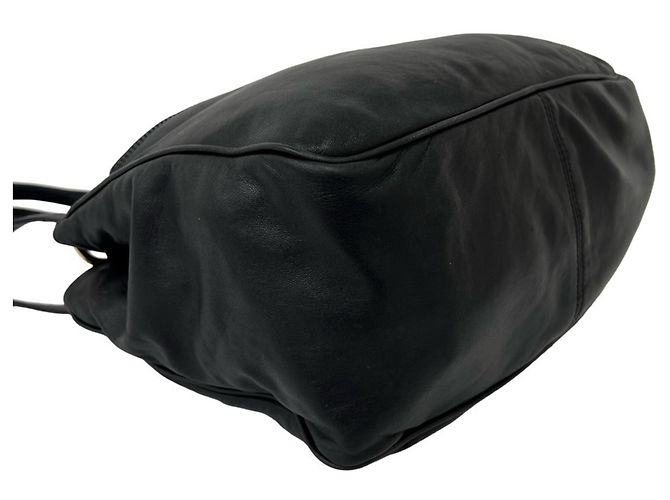 Borsa a tracolla Loewe Vintage Anagram Logo in pelle Nappa Nero - vista 7