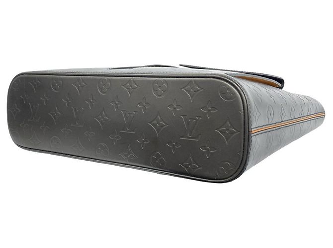 Bolso Tote Louis Vuitton Wilwood Monogram de piel mate Negro - vista 8