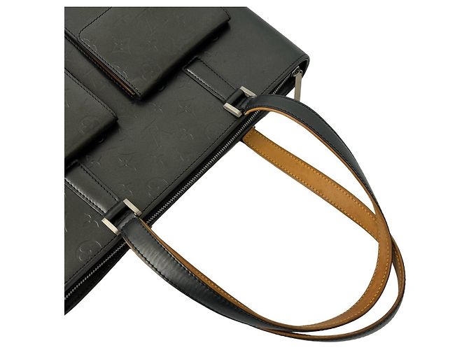 Borsa Tote Louis Vuitton Wilwood Monogram in pelle opaca Nero - vista 4