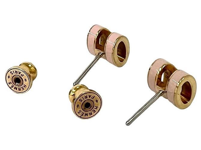 Hermès Brincos Hermes Mini Pop H Rosa Dourado - vista 7