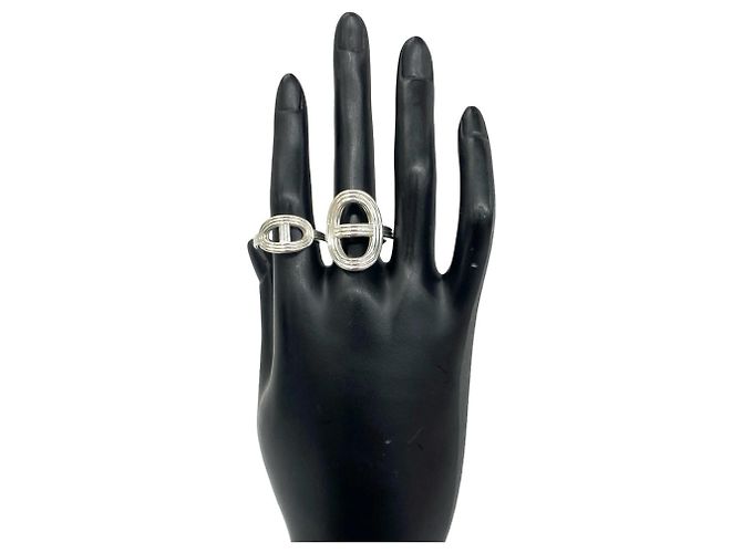 Hermès Hermes Chaine d'Ancre Double Ring Silber - Ansicht 2