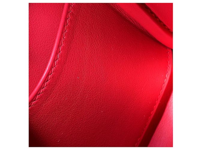 Hermès Bolsa de mão Hermes Lindy Mini Vermelho - vista 8