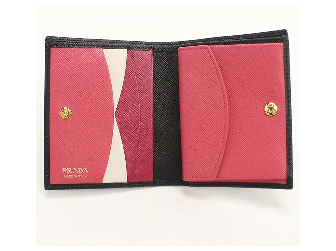 Saffiano Portafoglio Prada Bi-Fold - Pelle Nera Nero - vista 2