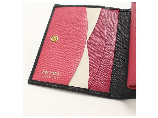 Saffiano Portafoglio Prada Bi-Fold - Pelle Nera Nero - vista 6