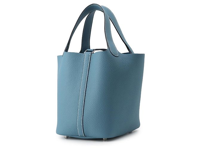 Hermès Sac Cabas Hermes Picotin Lock PM Bleu - vue 2